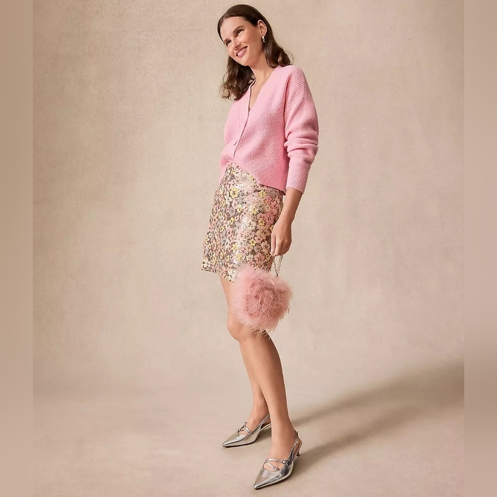 Loft floral Sequin Mini Skirt